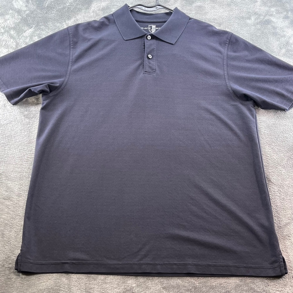 Black Brown 1826 Performance Polo Shirt Mens Large Gray Pima Cotton Blend